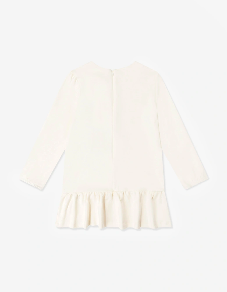 Guess Girls Bag Print Dress in Ivory