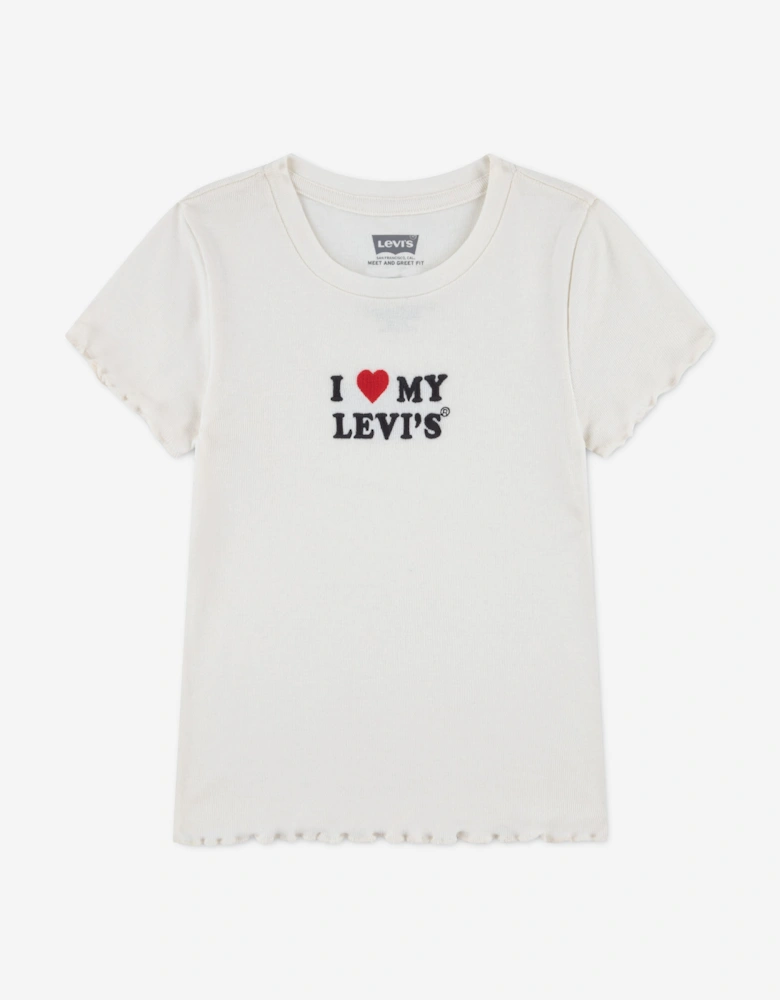 Levi's Girls I Heart My Levis T-Shirt in White