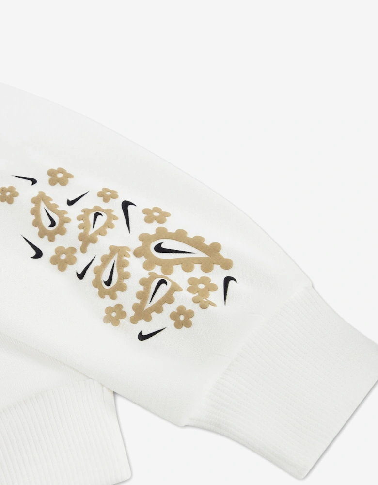 Nike Girls Retro Hoodie Tracksuit in Ivory