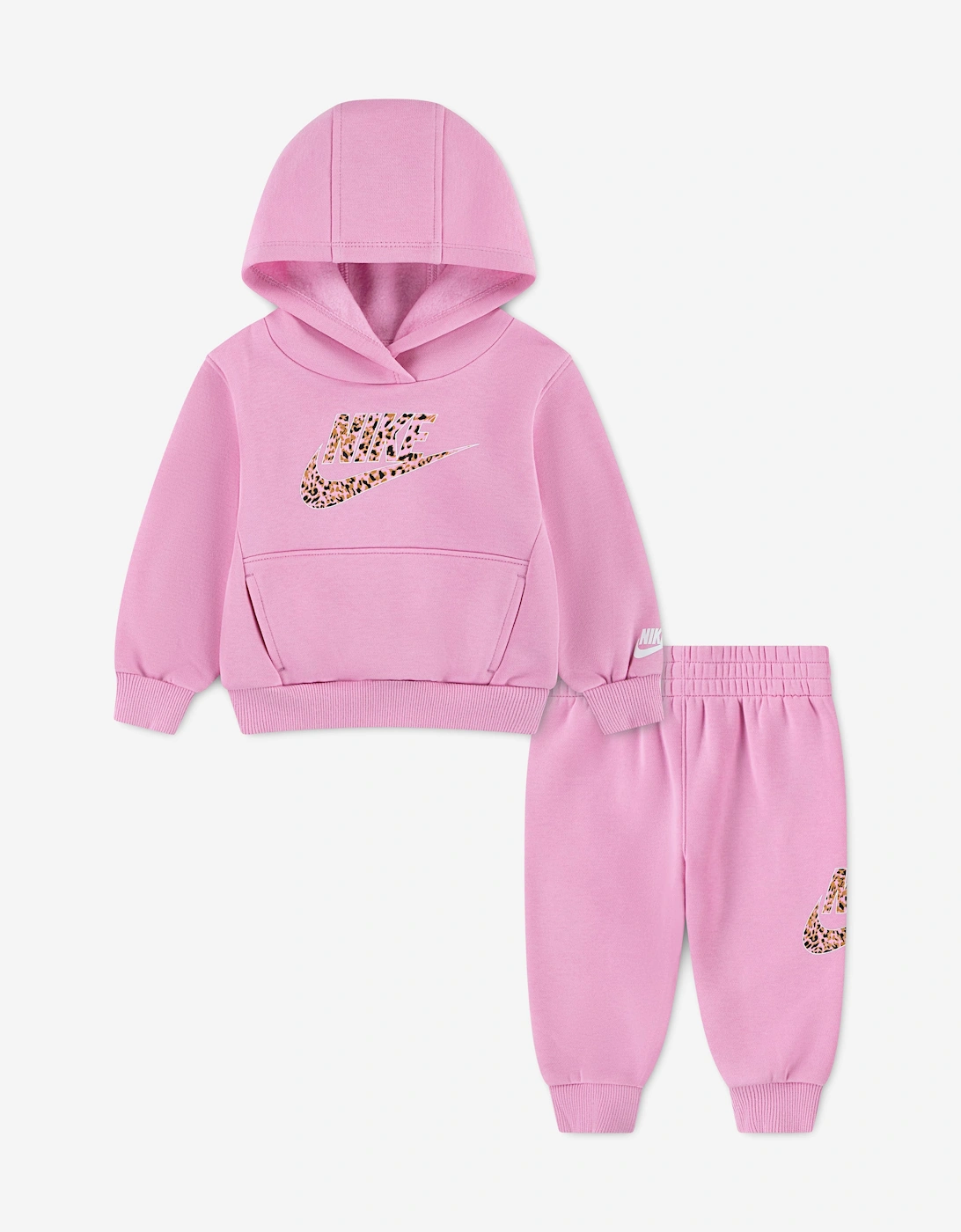 Nike Nike Girls PO Hoodie Tracksuit in Pink