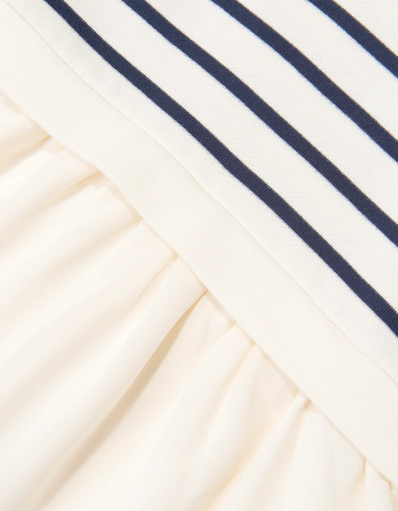 Guess Girls Striped Sweater Dress in Ivory