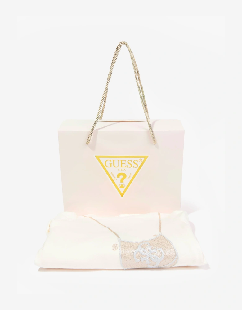 Guess Baby Girls Bag Print Dress in Ivory