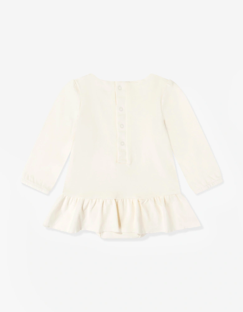 Guess Baby Girls Bag Print Dress in Ivory