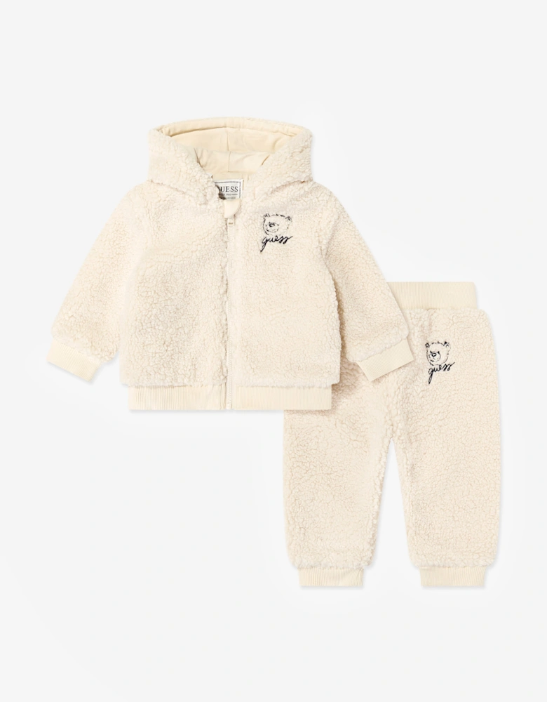Guess Baby Bear Logo Tracksuit in Beige