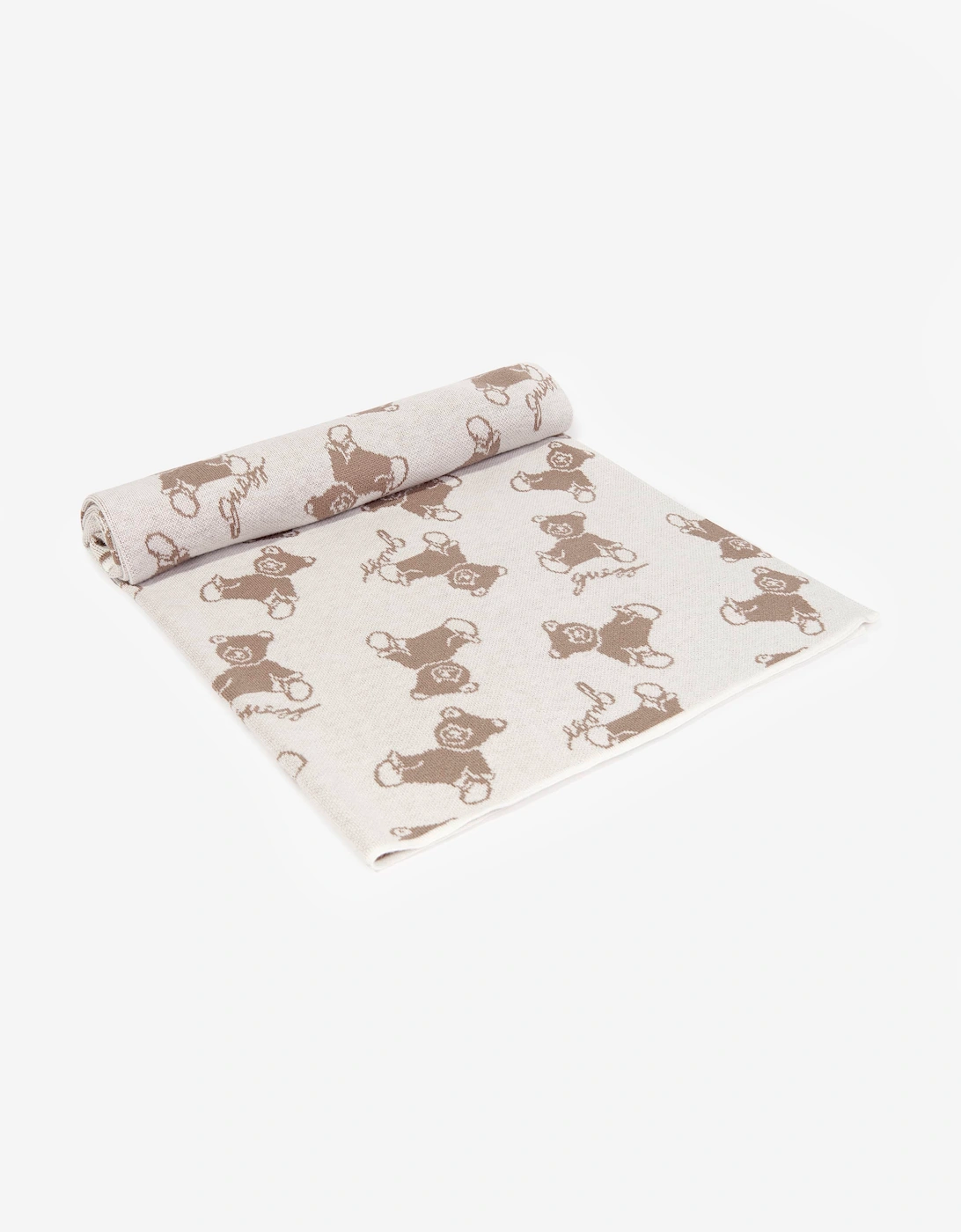 Guess Baby Teddy Bear AOP Blanket in Beige