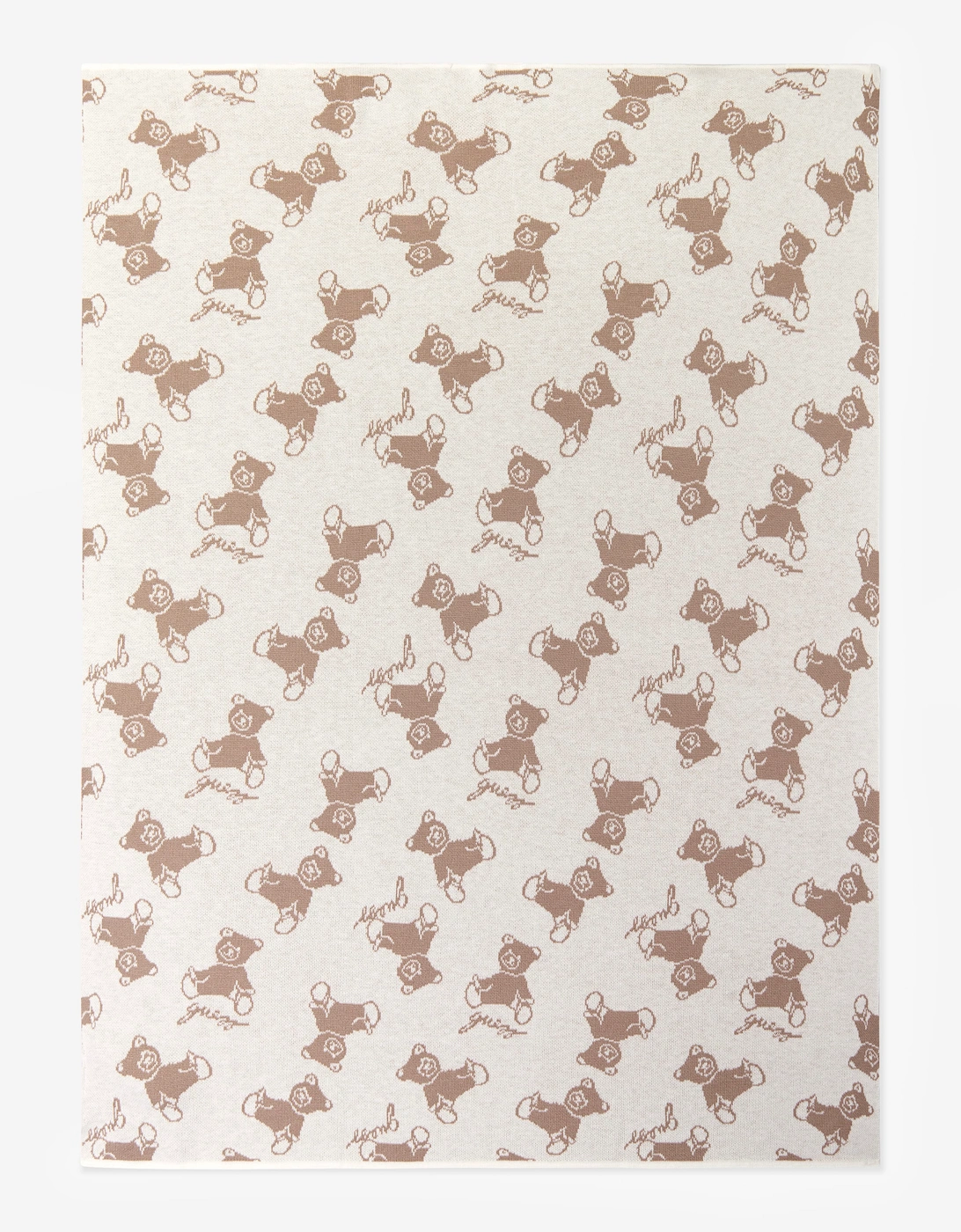 Guess Baby Teddy Bear AOP Blanket in Beige