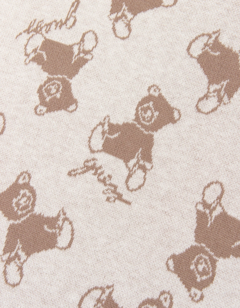 Guess Baby Teddy Bear AOP Blanket in Beige