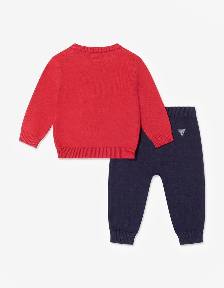 Guess Baby Boys Bear Logo Tracksuit in Red