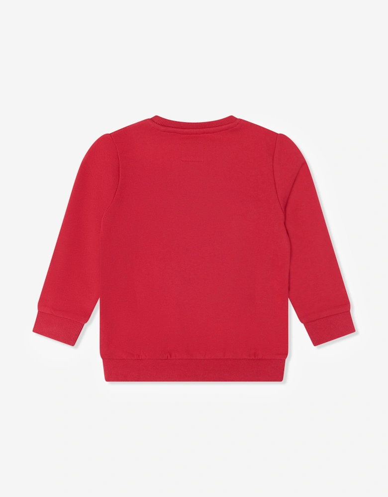 Guess Boys Bear Logo Sweatshirt in Red