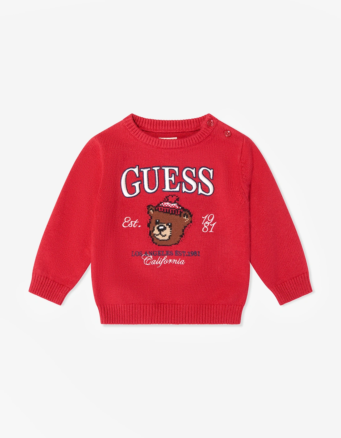 Guess Baby Boys Bear Logo Tracksuit in Red