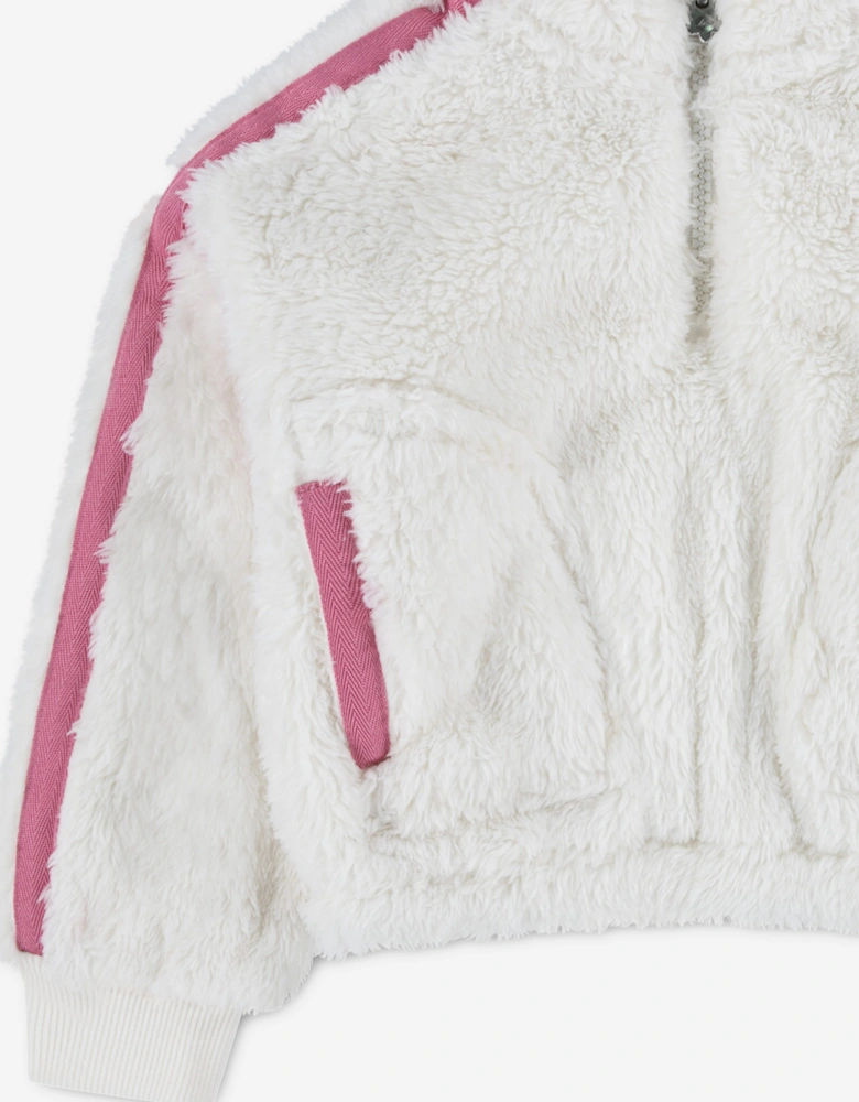 Levi's Girls Sherpa Half Zip in Ivory