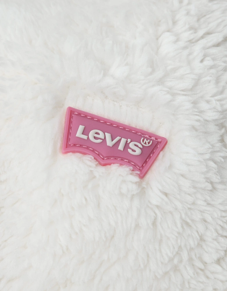Levi's Girls Sherpa Half Zip in Ivory