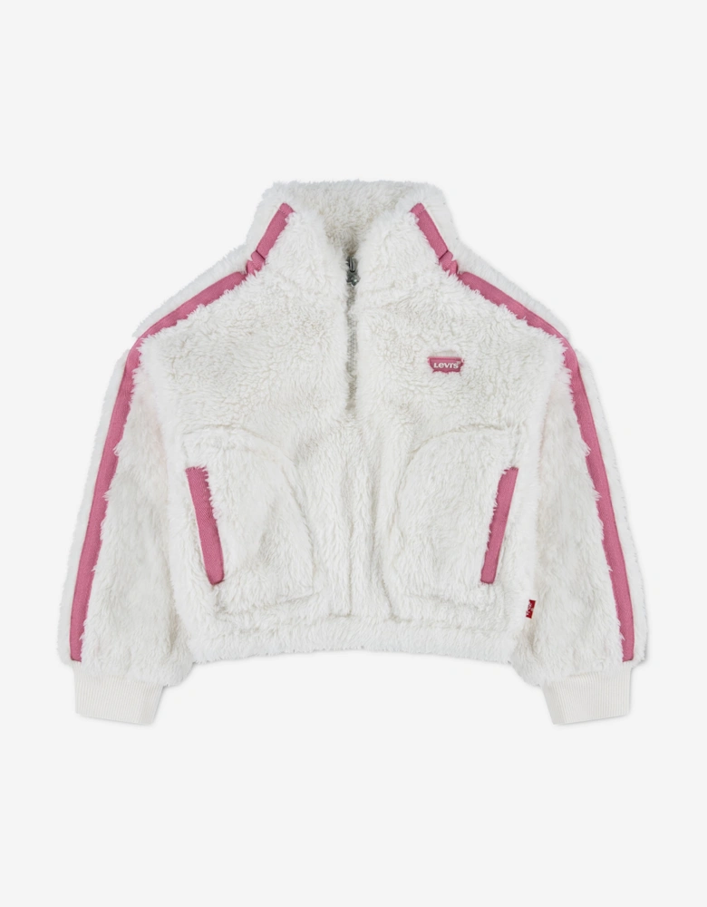 Levi's Girls Sherpa Half Zip in Ivory