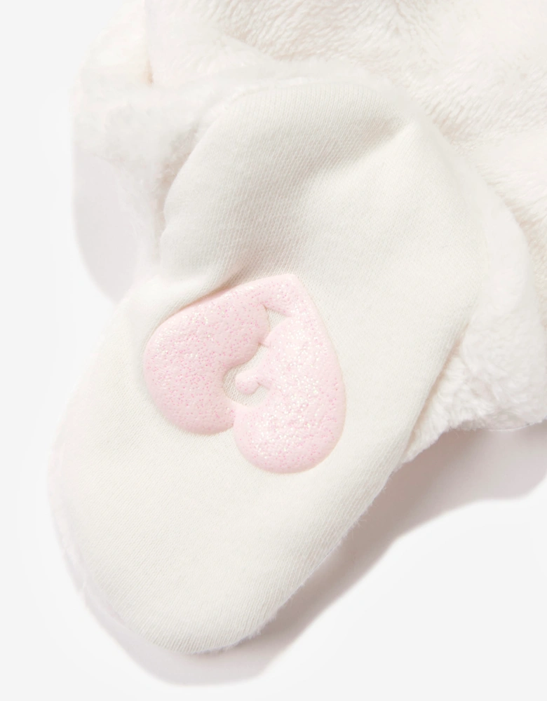 Guess Baby Girls Faux Fur Babygrow in Ivory