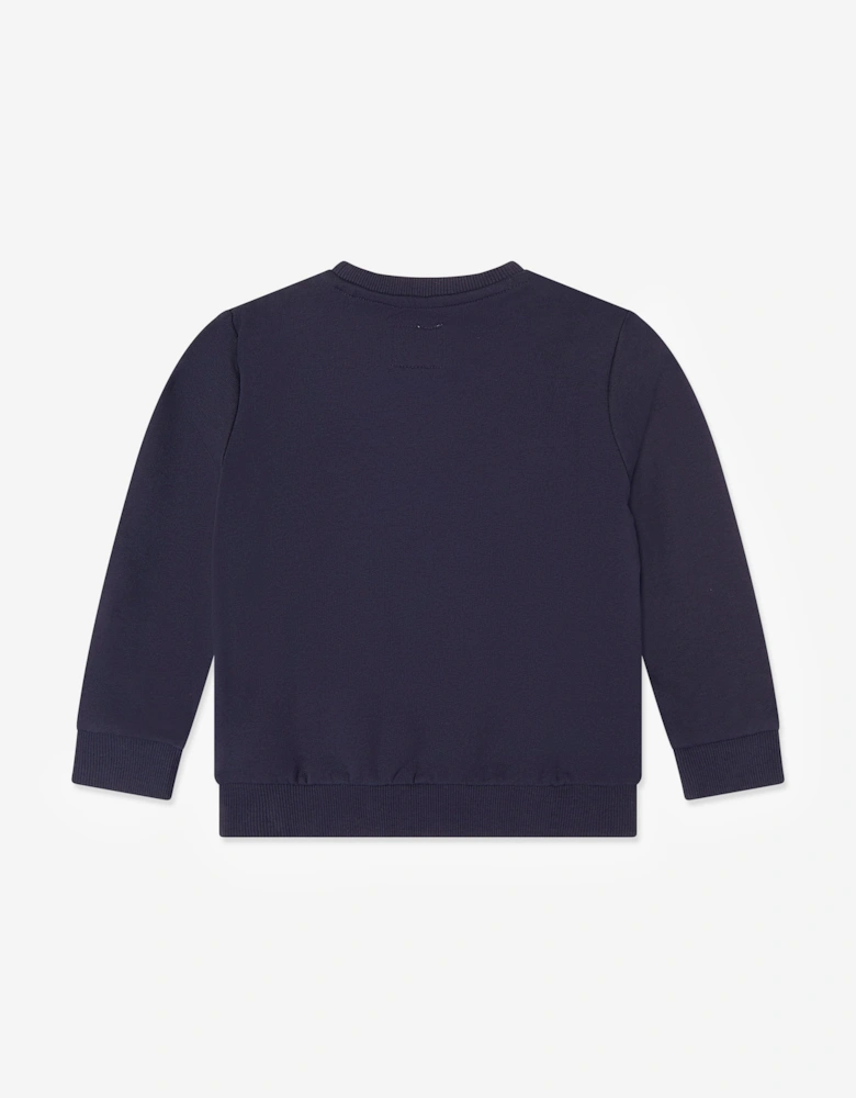 Guess Boys Bear Logo Sweatshirt in Navy