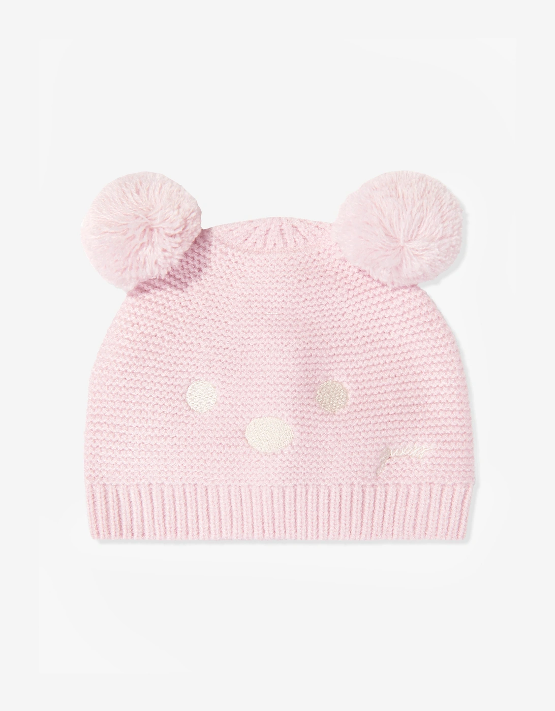 Guess Baby Girls Pom Pom Hat and Mittens Set in Pink