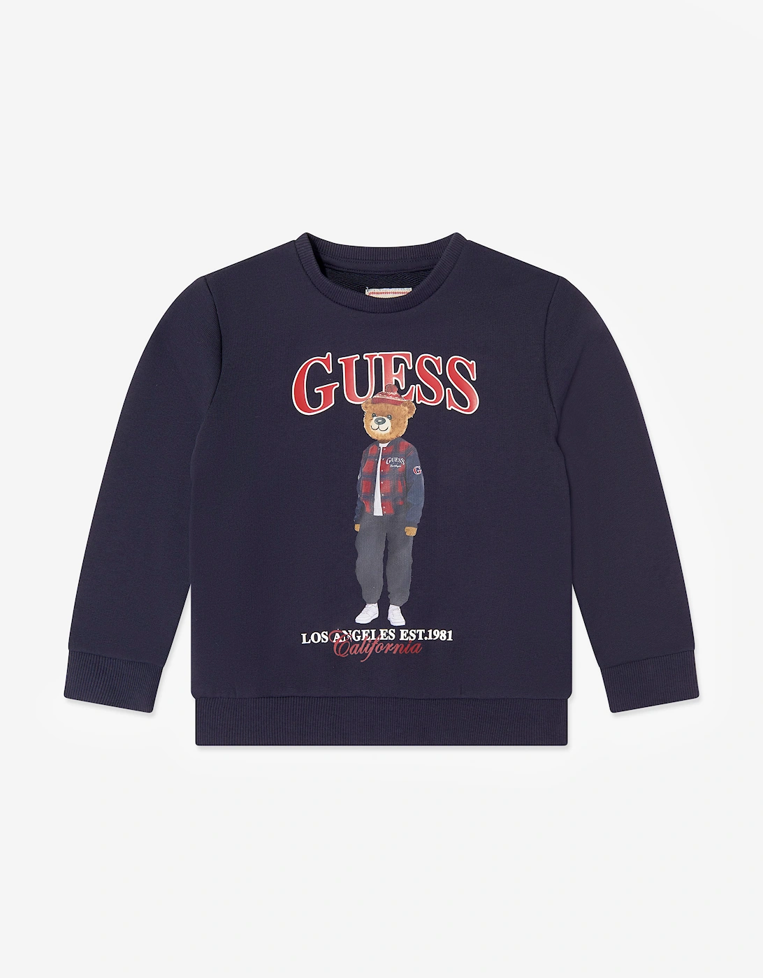 Guess Guess Boys Bear Logo Sweatshirt in Navy