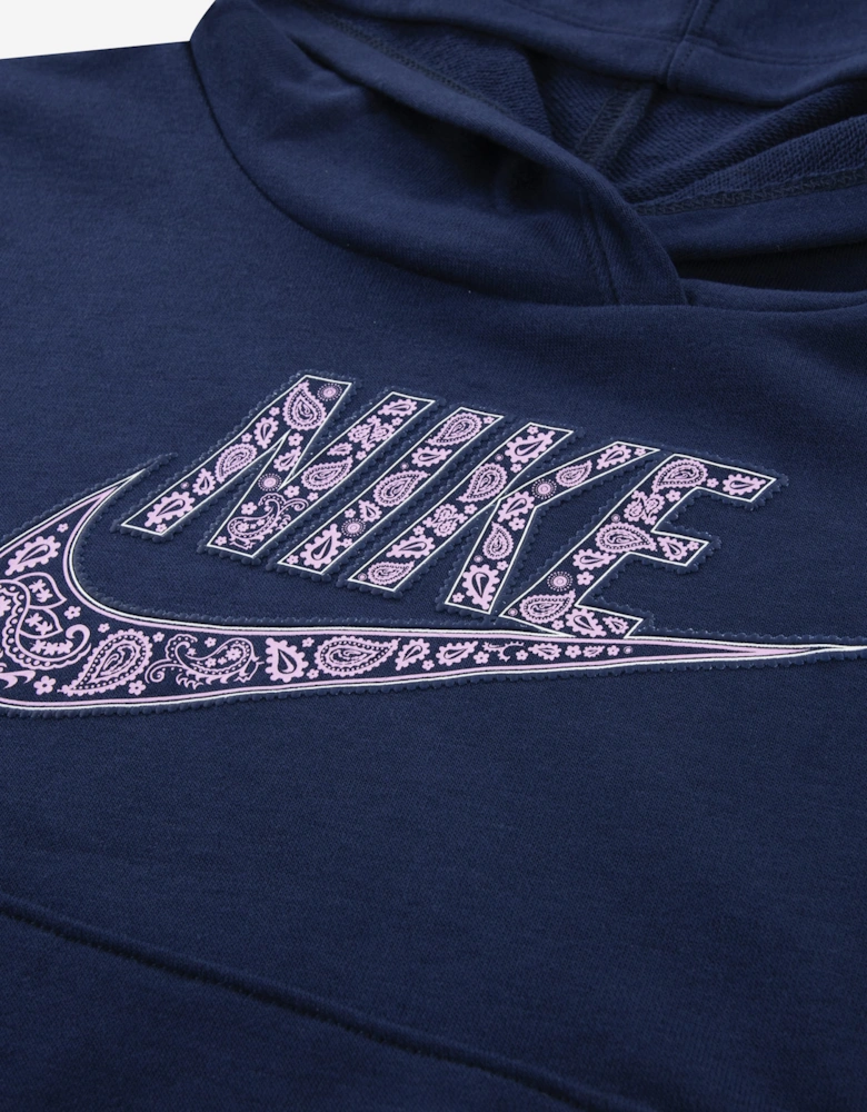 Nike Girls Retro Hoodie Tracksuit in Navy