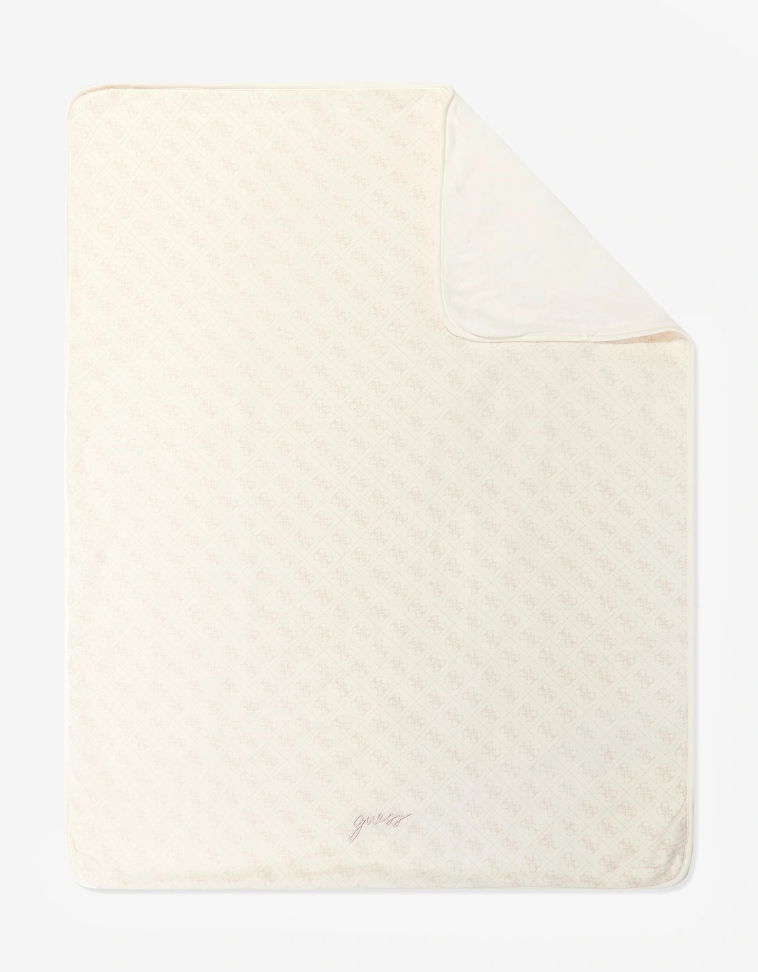 Guess Baby Logo Blanket with Pouch in Ivory