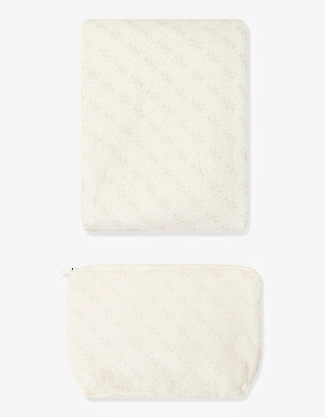 Guess Baby Logo Blanket with Pouch in Ivory