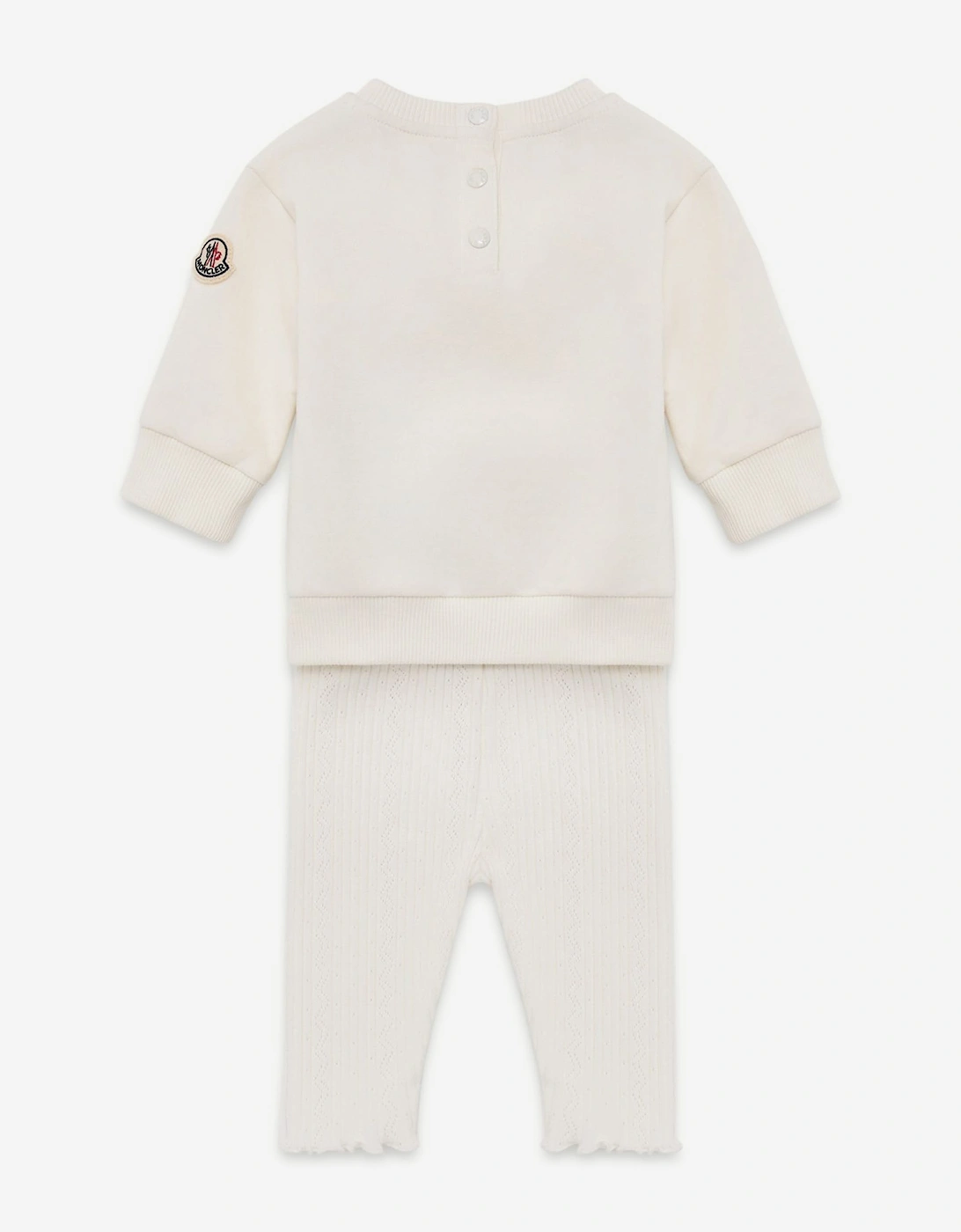 Moncler Enfant Baby Girls Brushed Fleece Set in Ivory