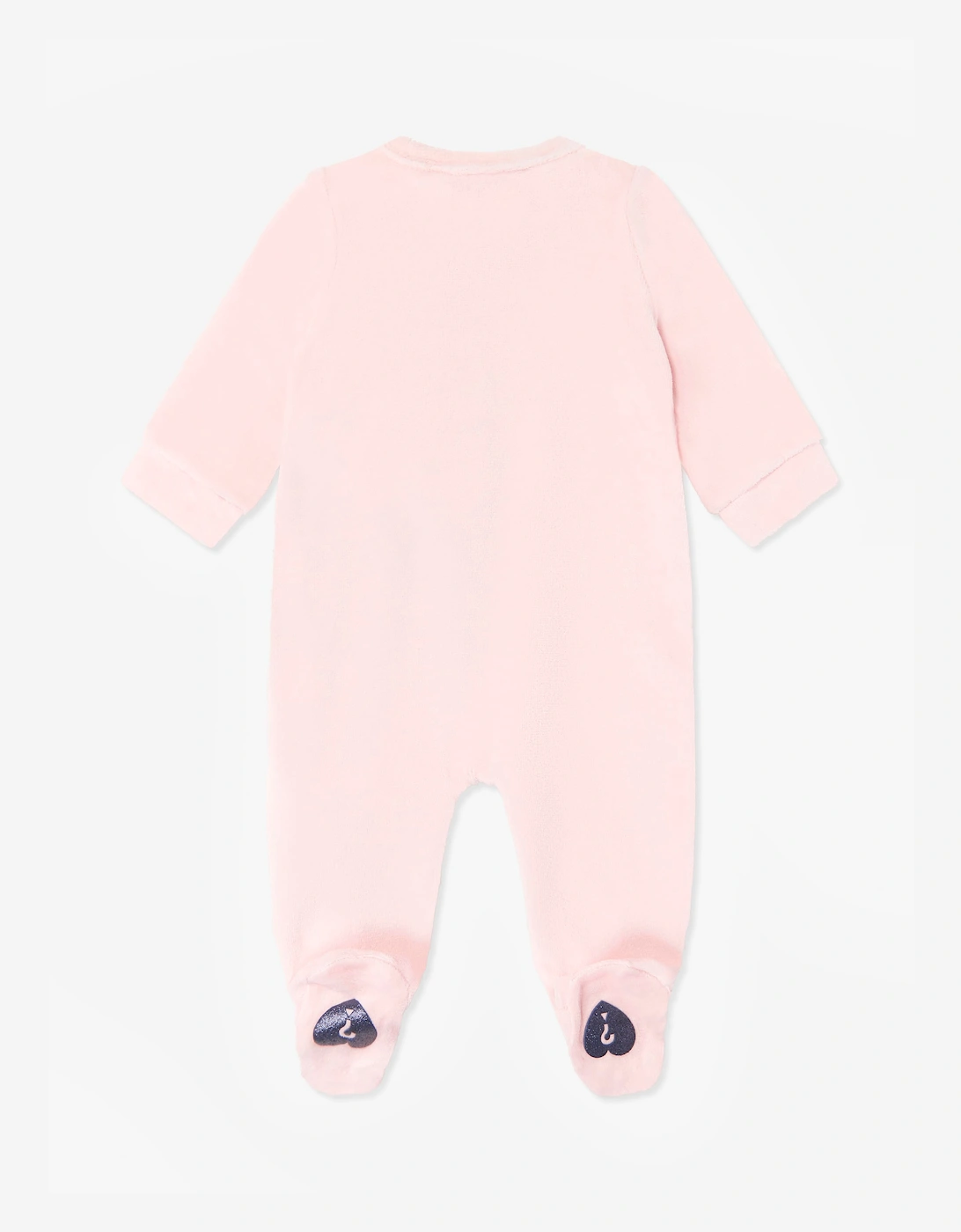 Guess Baby Girls Heart Logo Babygrow in Pink