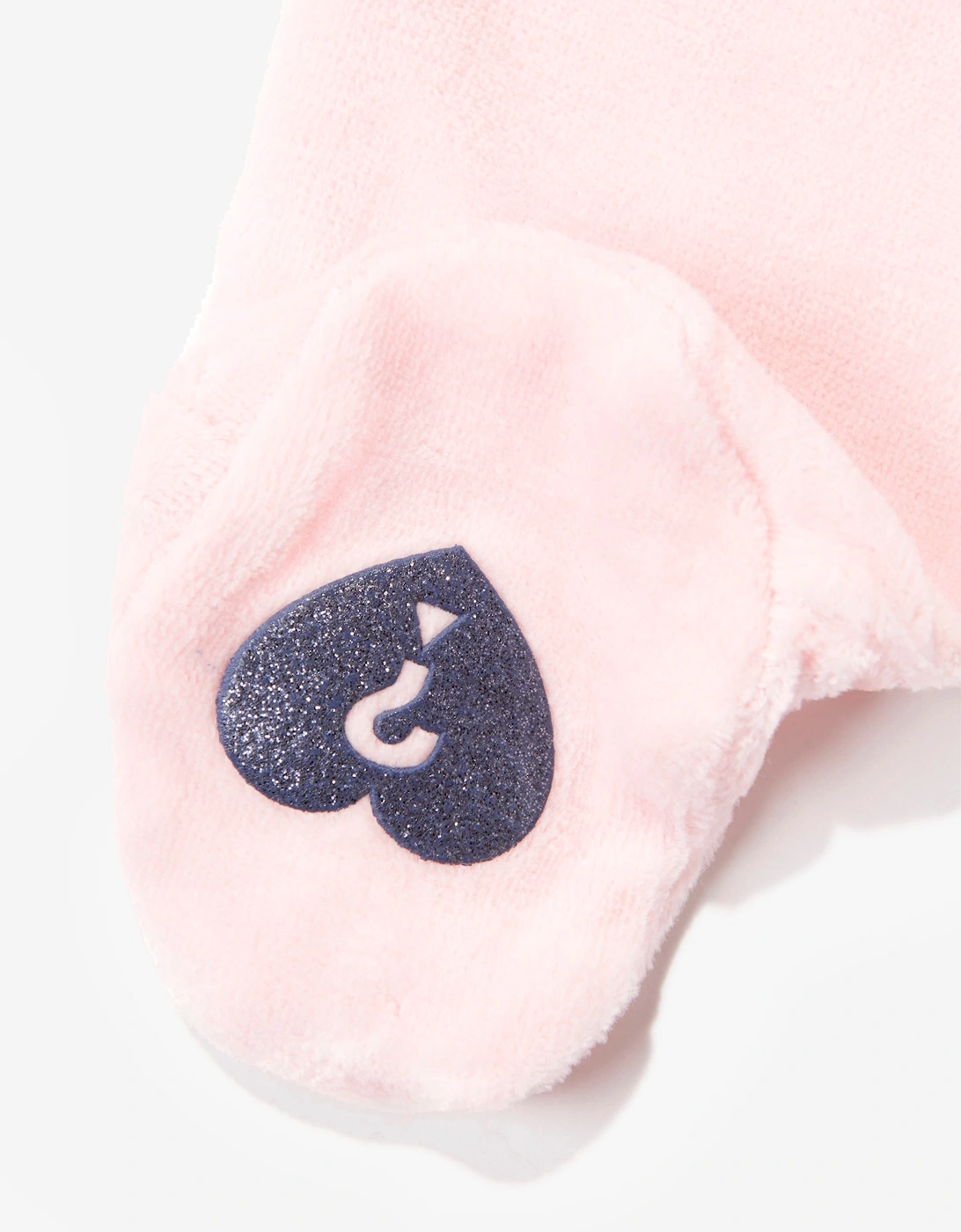 Guess Baby Girls Heart Logo Babygrow in Pink