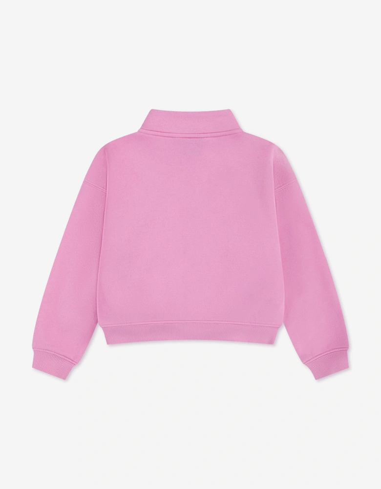 Nike Girls NSW STD Fleece 1/4 Zip Tracksuit in Pink