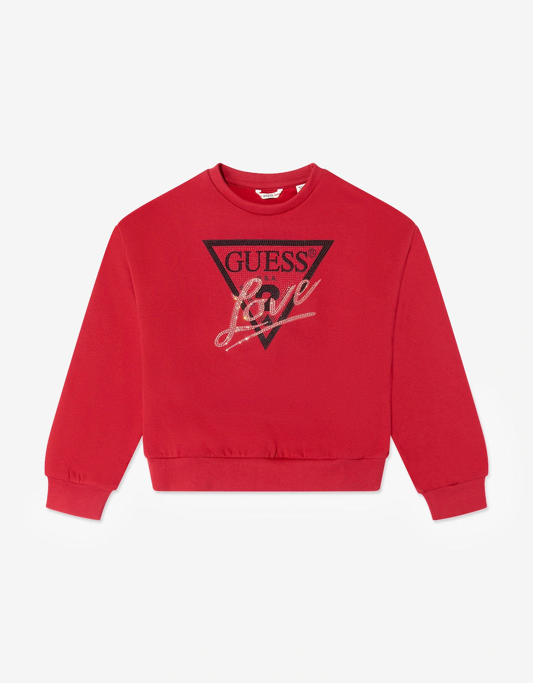 Guess Girls Love Logo Sweatshirt in Red
