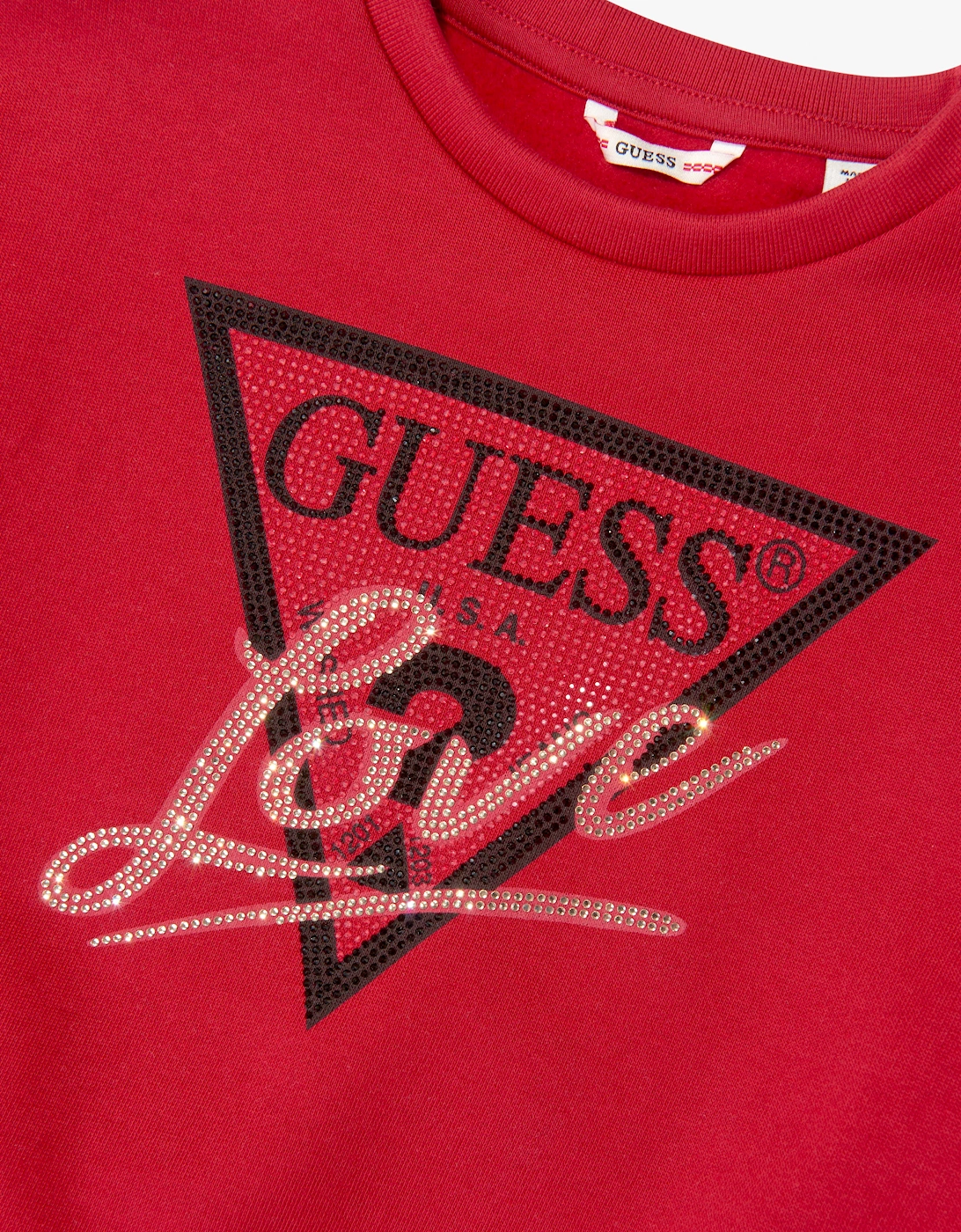 Guess Girls Love Logo Sweatshirt in Red