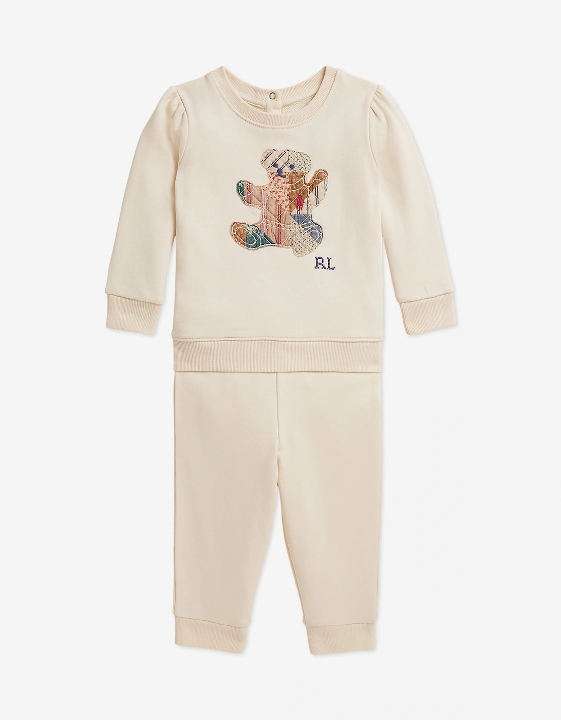 Ralph Lauren Ralph Lauren Baby Girls Polo Bear Tracksuit in Ivory - Cream