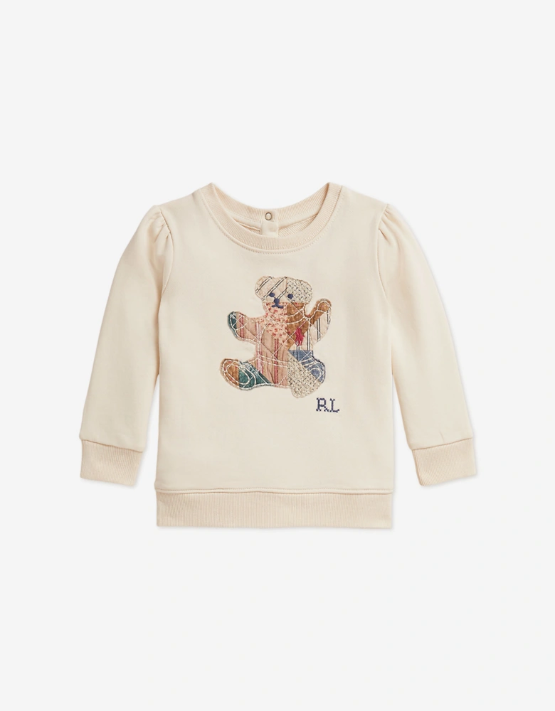 Ralph Lauren Baby Girls Polo Bear Tracksuit in Ivory