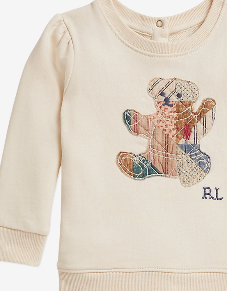 Ralph Lauren Baby Girls Polo Bear Tracksuit in Ivory