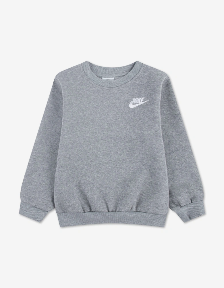 Nike Kids LBR Crew Tracksuit in Grey