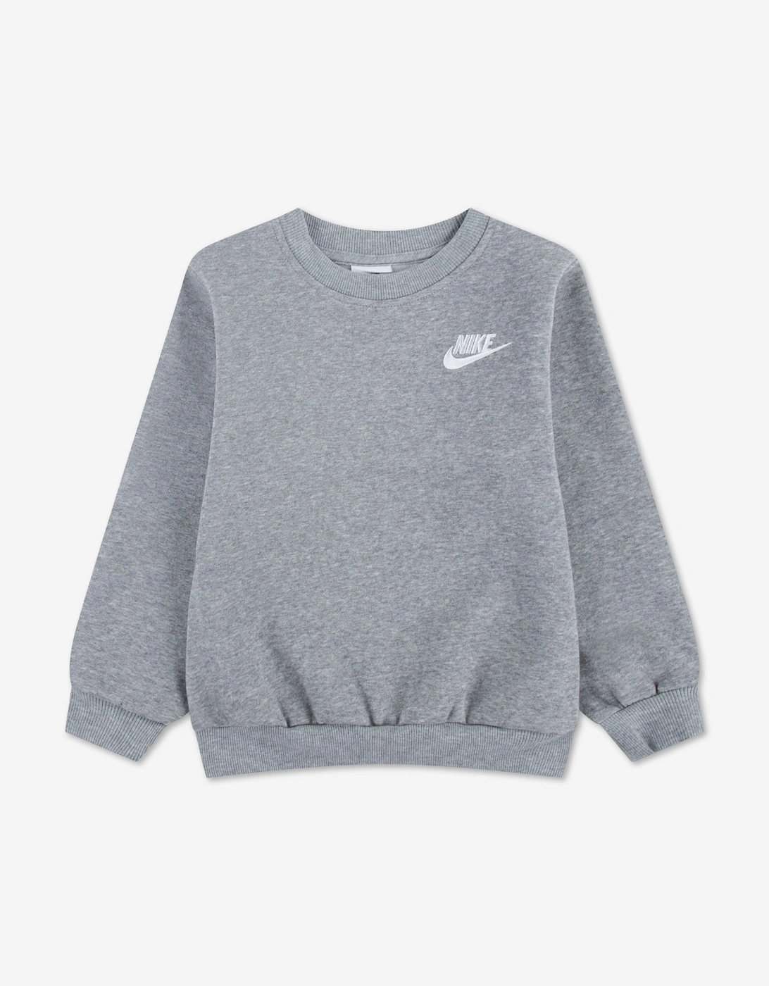 Nike Kids LBR Crew Tracksuit in Grey