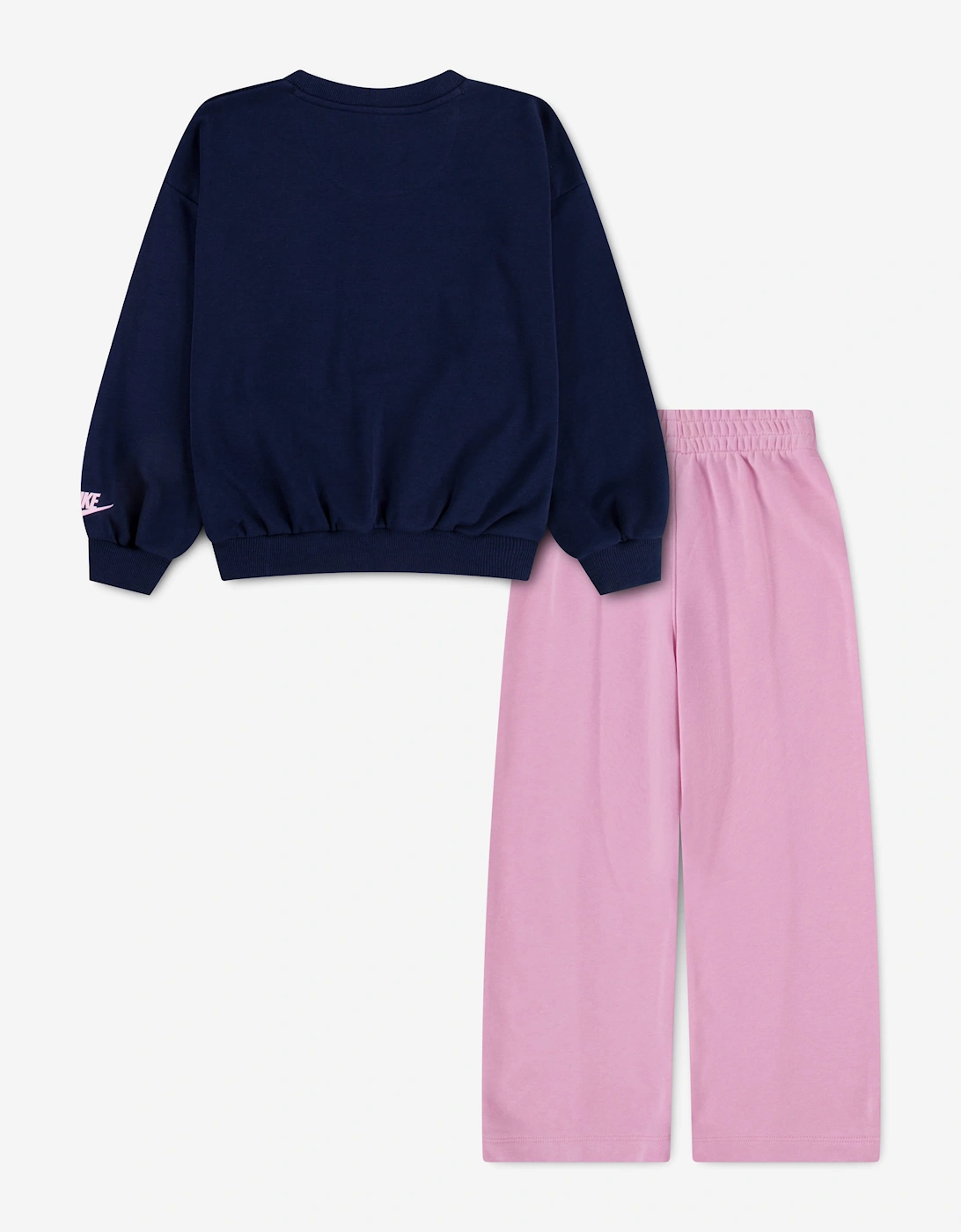 Nike Girls Retro Wide Leg Tracksuit in Pink