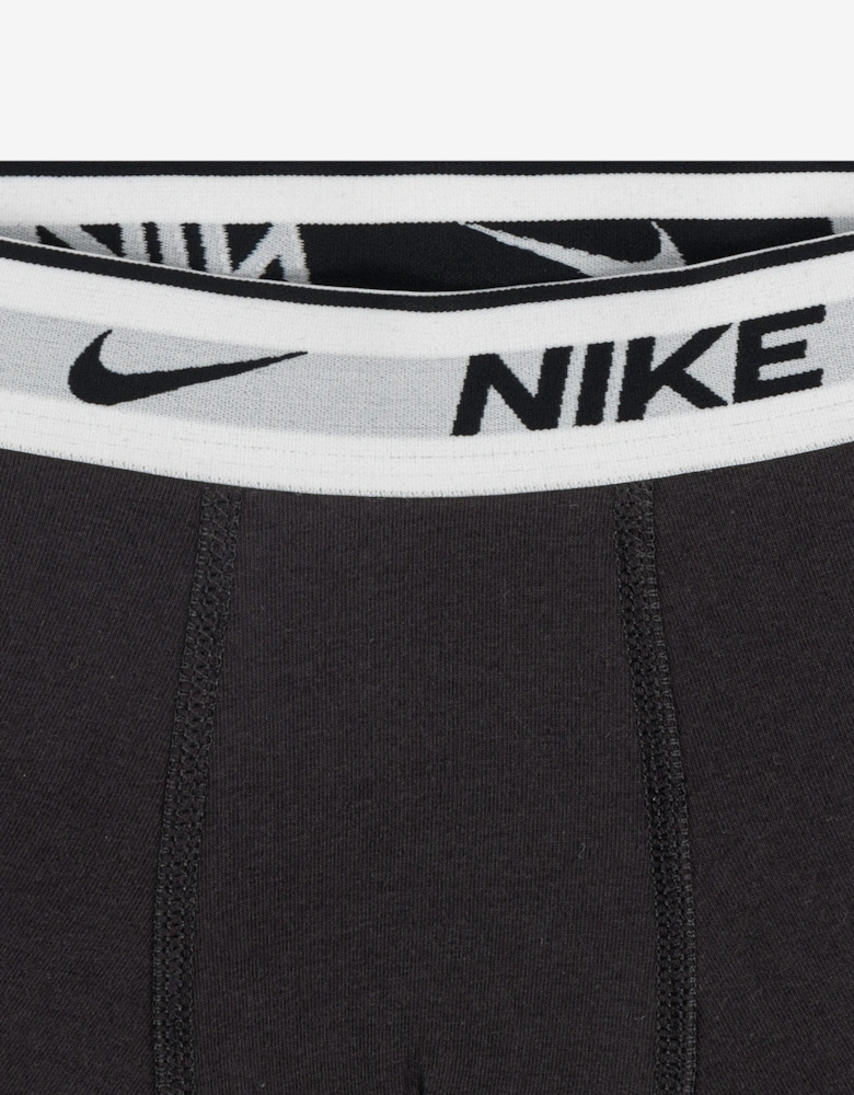 Nike Boys 5 Pack Colour WB Cotton Boxer Shorts Set in Black