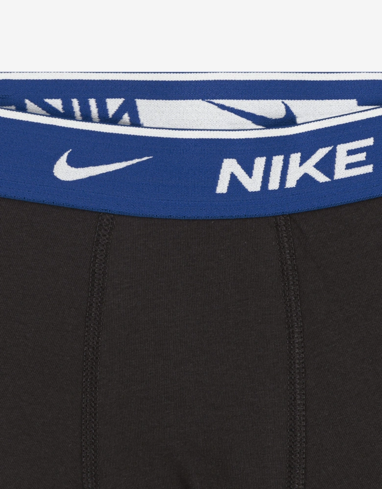 Nike Boys 5 Pack Colour WB Cotton Boxer Shorts Set in Black