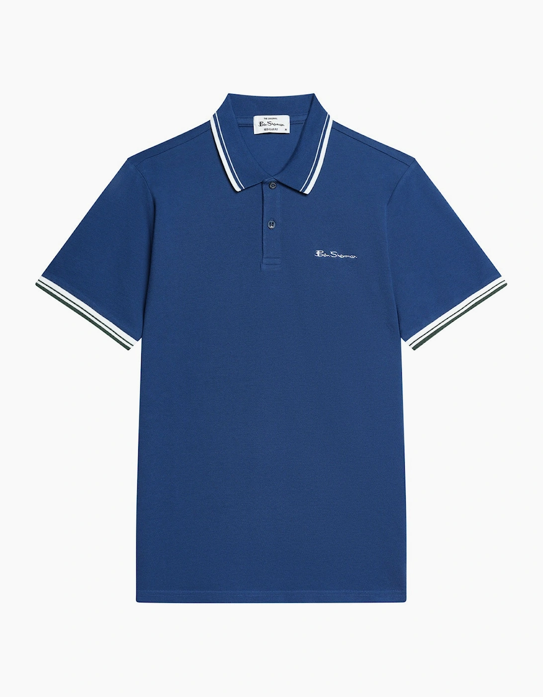 Ben Sherman Men's Ben Sherman Mens Signature Pique Short Sleeve Polo Shirt - Navy