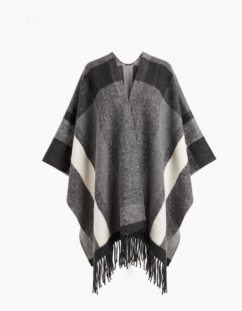 Block Poncho Grey