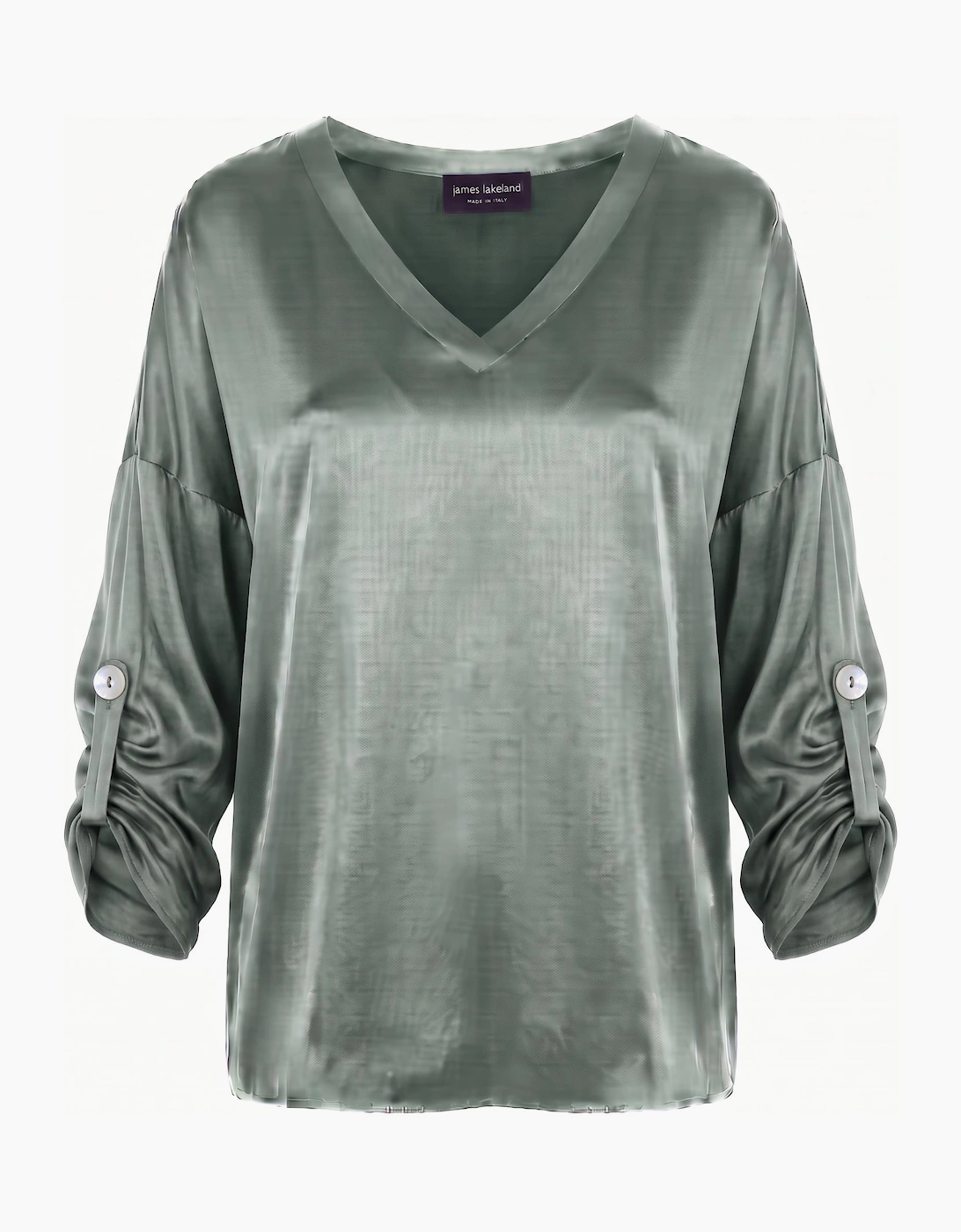 Satin Blouse Military