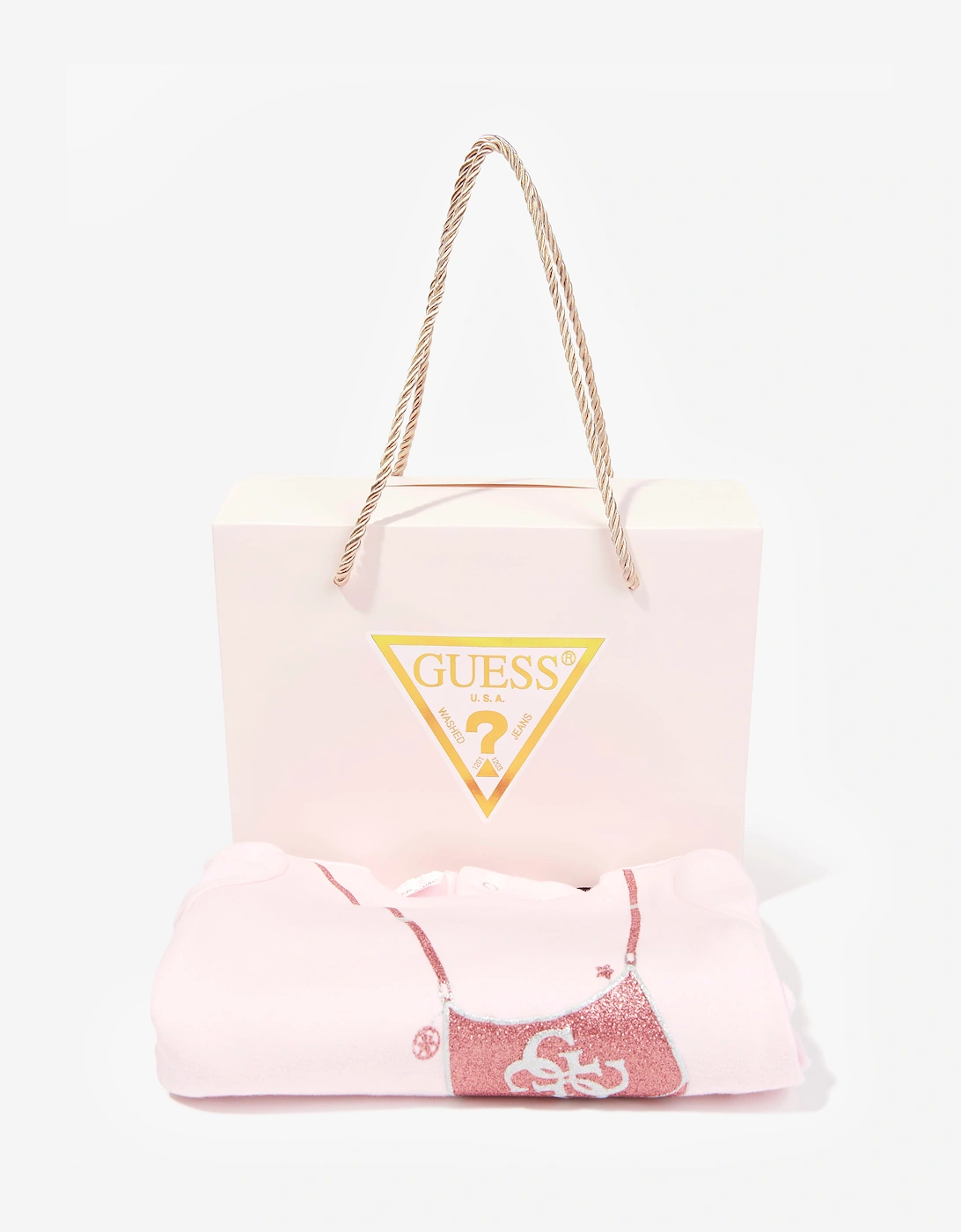 Guess Baby Girls Bag Print Dress in Pink