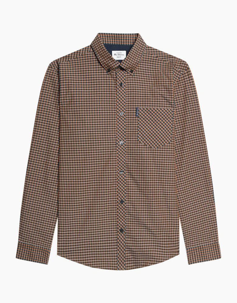 Ben Sherman Mens Signature Gingham Long Sleeve Shirt