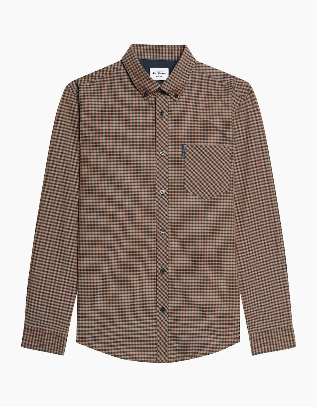 Ben Sherman Mens Signature Gingham Long Sleeve Shirt