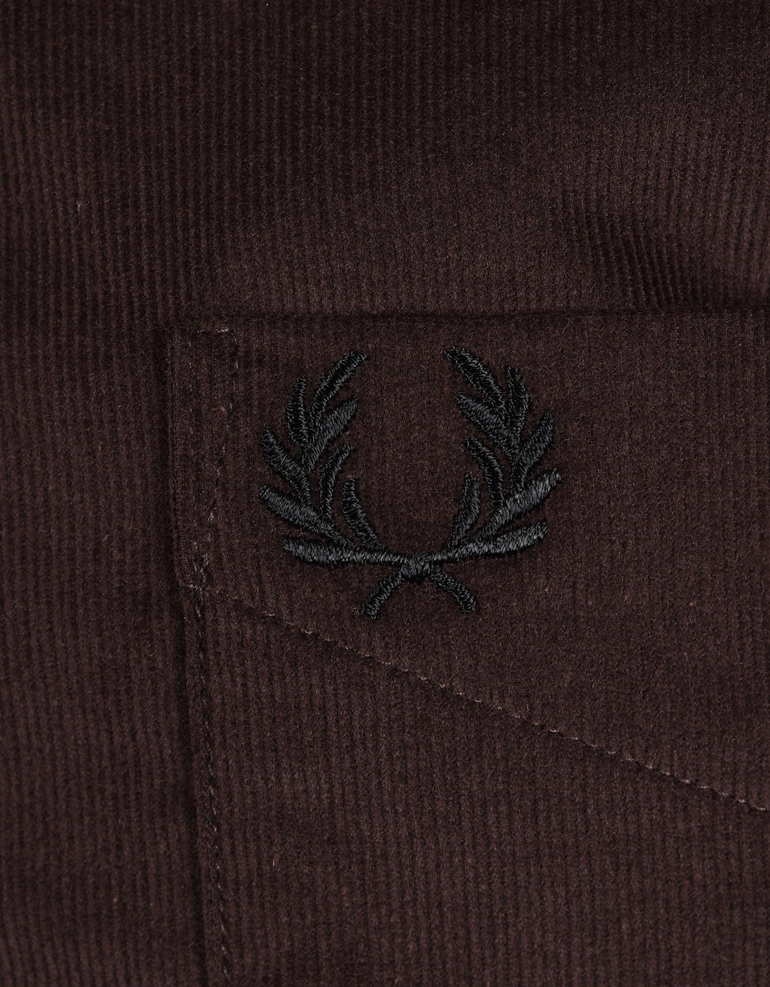 FRED PERRY NEEDLE CORD SHIRT RICH BROWN