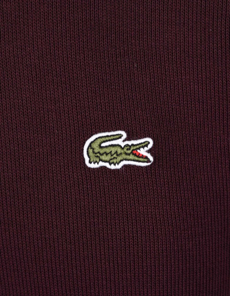 LACOSTE HALF ZIP SWEATSHIRT MAROON