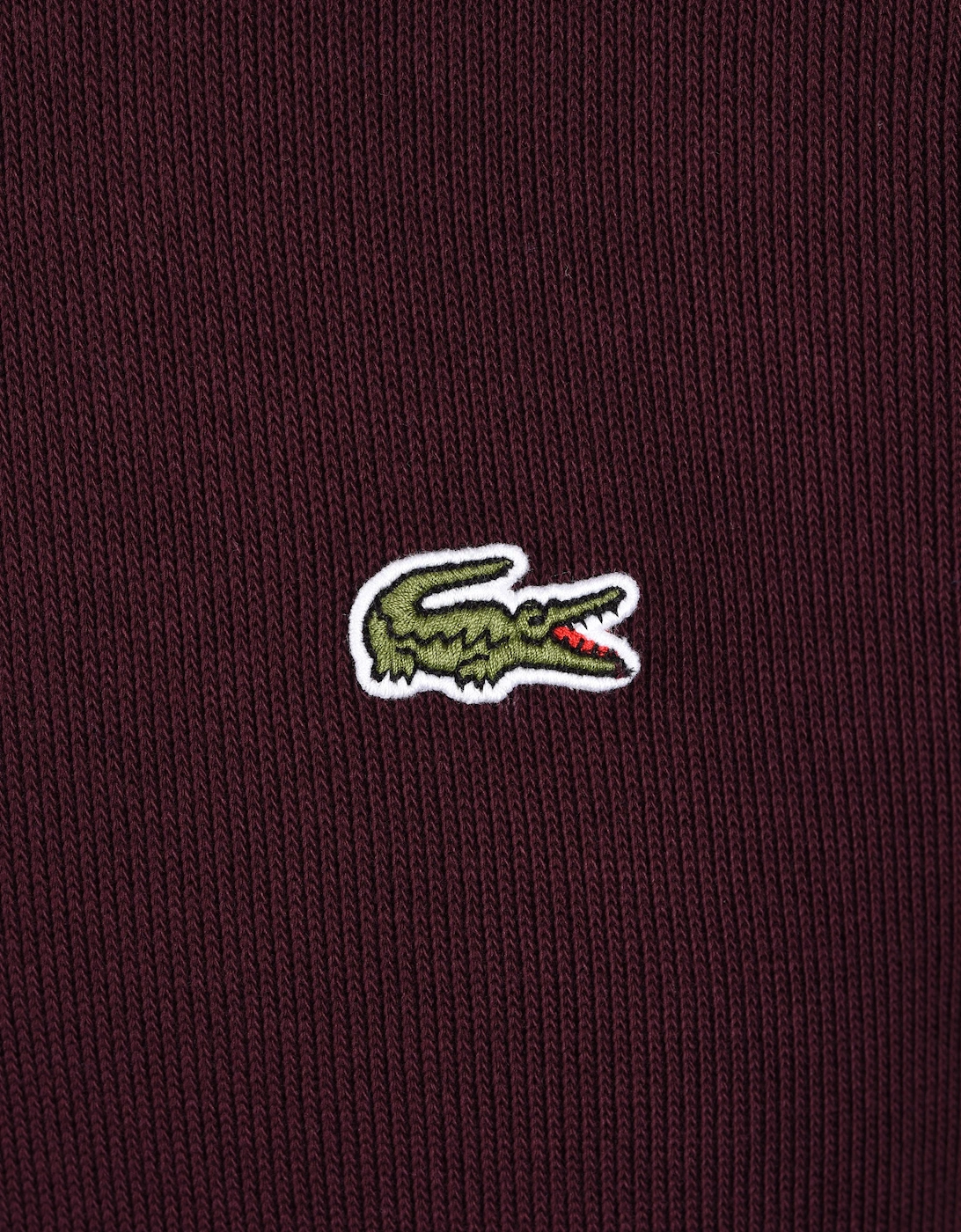 LACOSTE HALF ZIP SWEATSHIRT MAROON