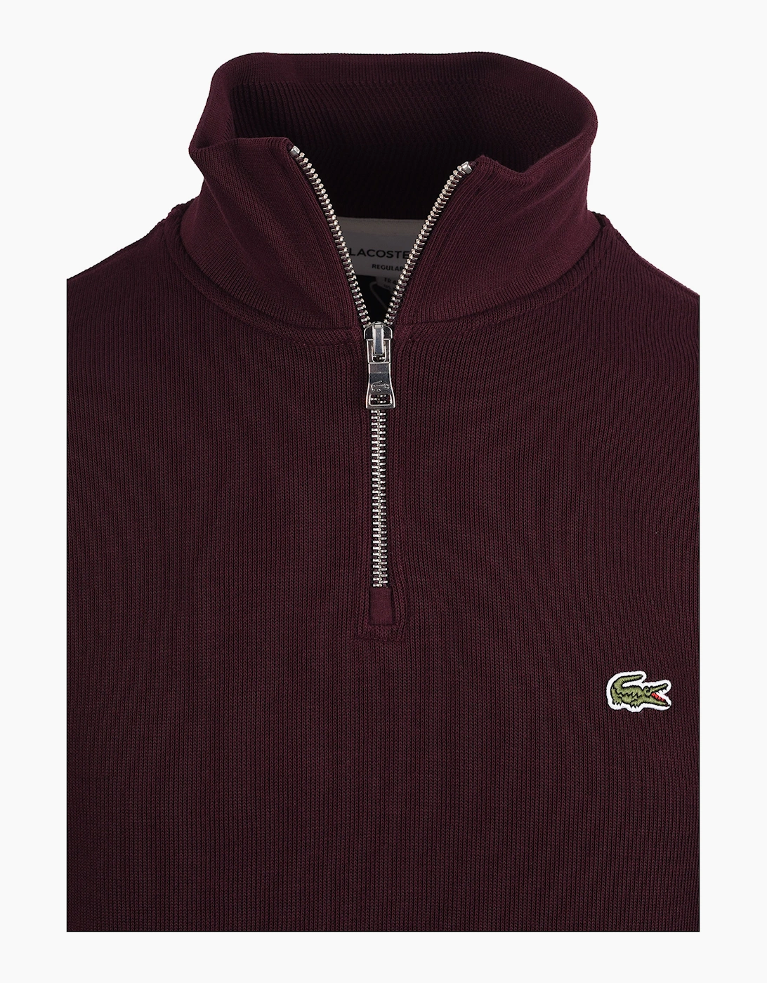 LACOSTE HALF ZIP SWEATSHIRT MAROON