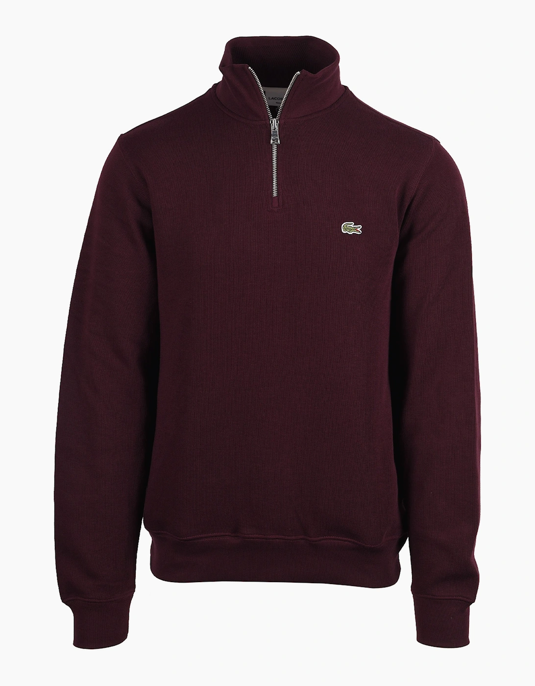 Lacoste Men's LACOSTE HALF ZIP SWEATSHIRT MAROON - Red