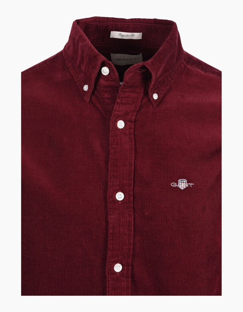 GANT REG CORDUROY SHIRT DEEP GRAPE WINE
